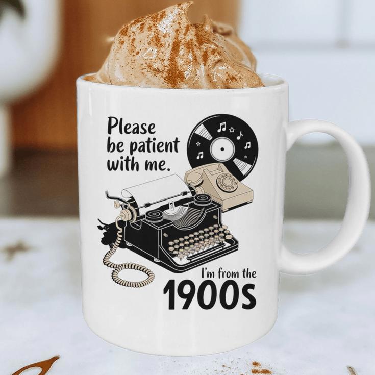 Please Be Patient I'm From The 1900s Sarcastic Joke Premium Tri-Blend Graphic Print Coffee Mug