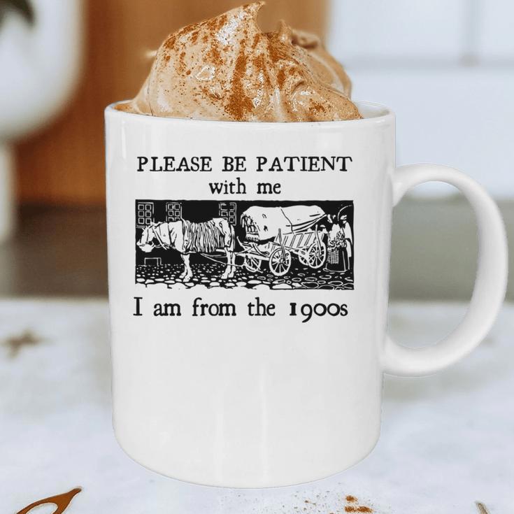 Please Be Patient With Me I'm From The 1900s Vintage Drowing Graphic Print Coffee Mug