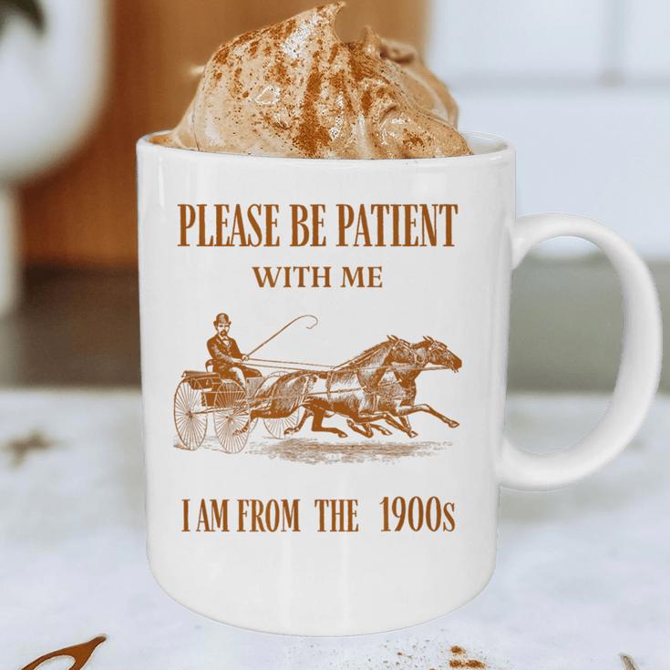 Please Be Patient With Me I'm From The 1900s Vintage Horses Graphic Print Coffee Mug