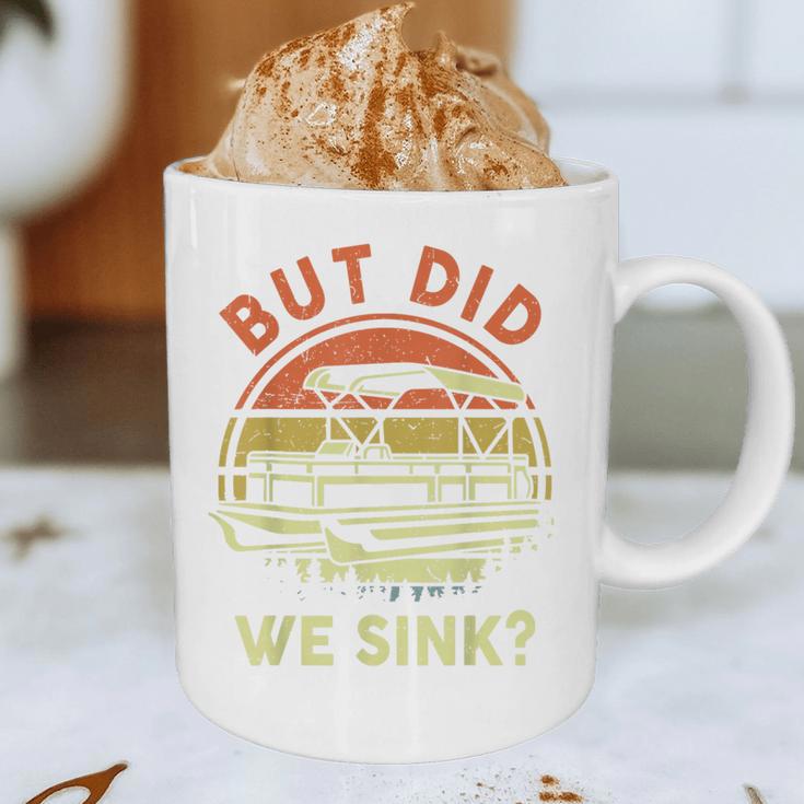 Pontoon Boat Captain But Did We Sink Dad Papa Men Graphic Print Coffee Mug