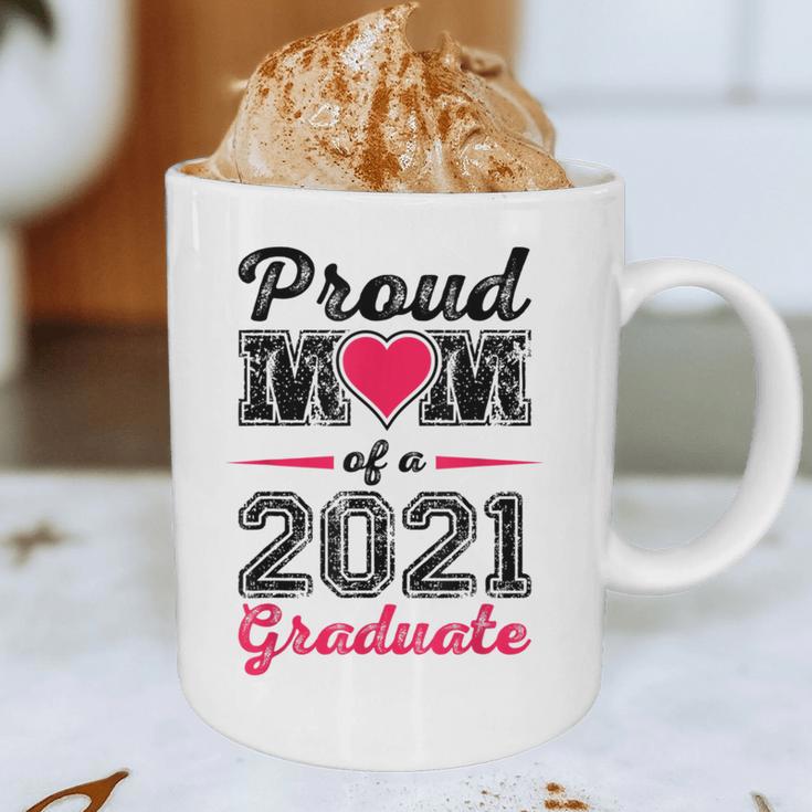 Proud Mom Of A 2021 Graduate Senior Graduation Graphic Print Coffee Mug