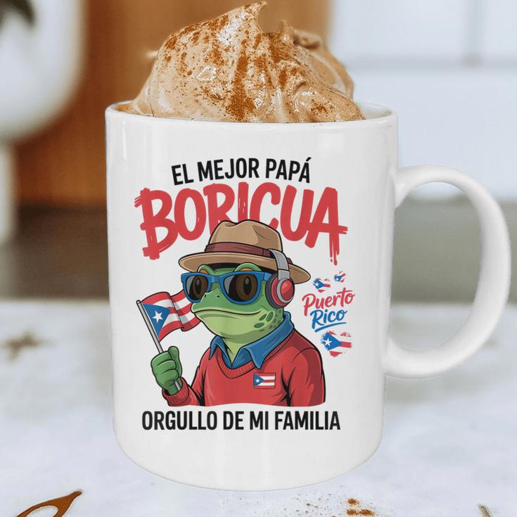 Puerto Rican Dad Idea For Men & Papá Boricua Coqui Frog Graphic Print Coffee Mug
