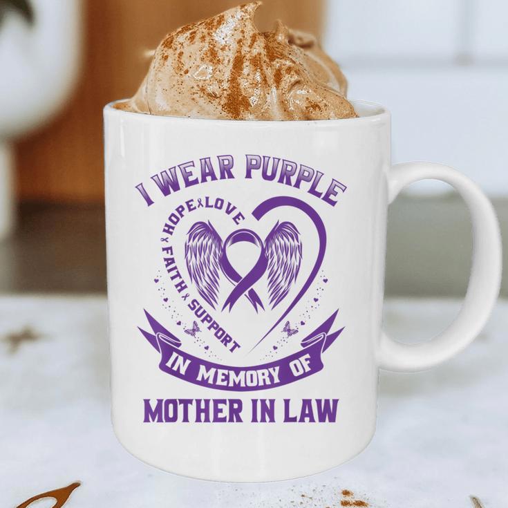 Purple In Memory Of My Mother In Law Alzheimers Awareness Graphic Print Coffee Mug Purple In Memory Of My Mother In Law Alzheimers Awareness Graphic Print Coffee Mug