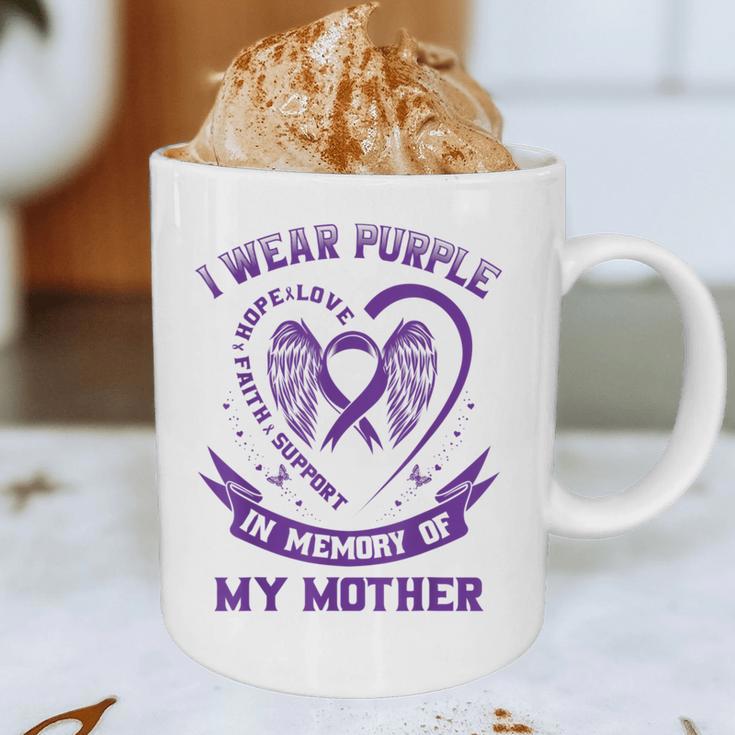 Purple In Memory Of Mother Mom Pancreatic Cancer Awareness Graphic Print Coffee Mug