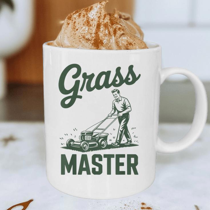 Push Lawn Mower Legend Grass Master Dad Mowing Graphic Print Coffee Mug