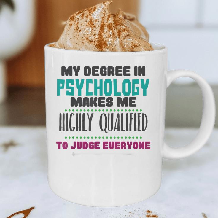 Qualified Psychologist PhD PsyD Shirt Graduation Graphic Print Coffee Mug