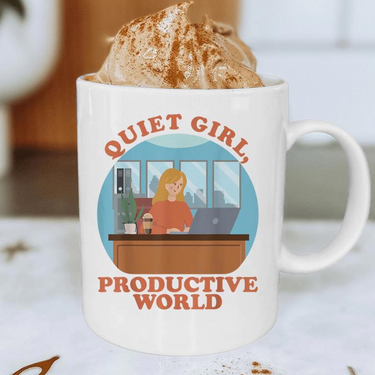 Quiet Girl Productive World Introvert Office Staff Secretary Graphic Print Coffee Mug Quiet Girl Productive World Introvert Office Staff Secretary Graphic Print Coffee Mug