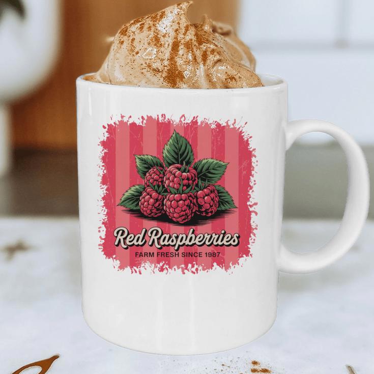 Red Raspberries Farm Fresh Since 1987 Nostalgia Graphic Print Coffee Mug