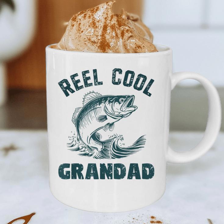 Reel Cool Grandad Fishing Grandpa Vintage Style Graphic Print Coffee Mug