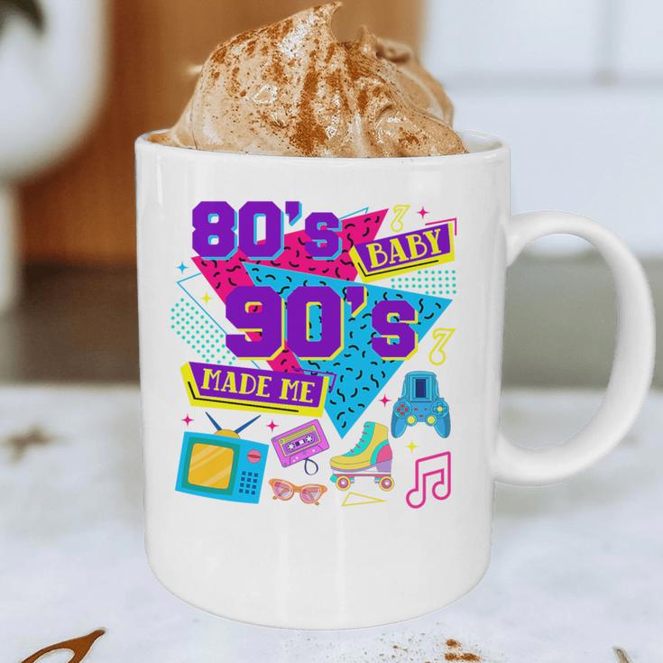 Retro 1980s 80's Baby 1990s 90's Made Me Nostalgia Birthday Premium Tri-Blend Graphic Print Coffee Mug