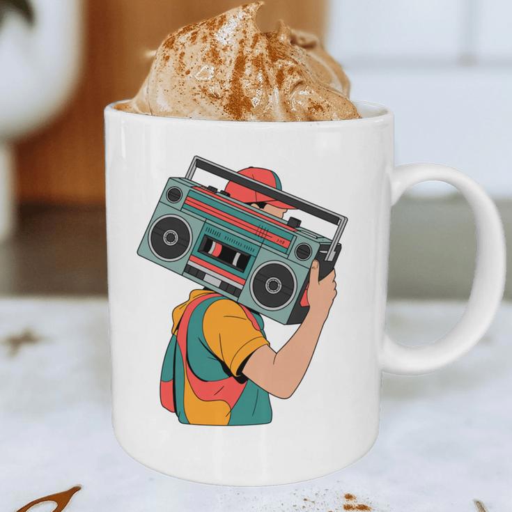 Retro 90s Boombox Nostalgia Party For Music Lovers Men Women Graphic Print Coffee Mug