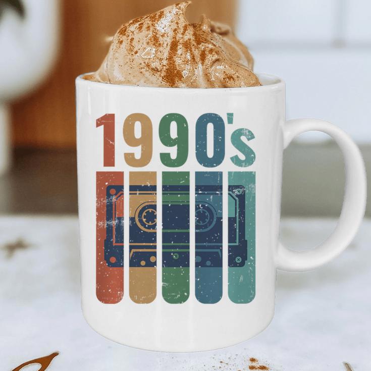 Retro Nineties Style Audio Tape Nostalgia Year 1990 Premium Tri-Blend Graphic Print Coffee Mug