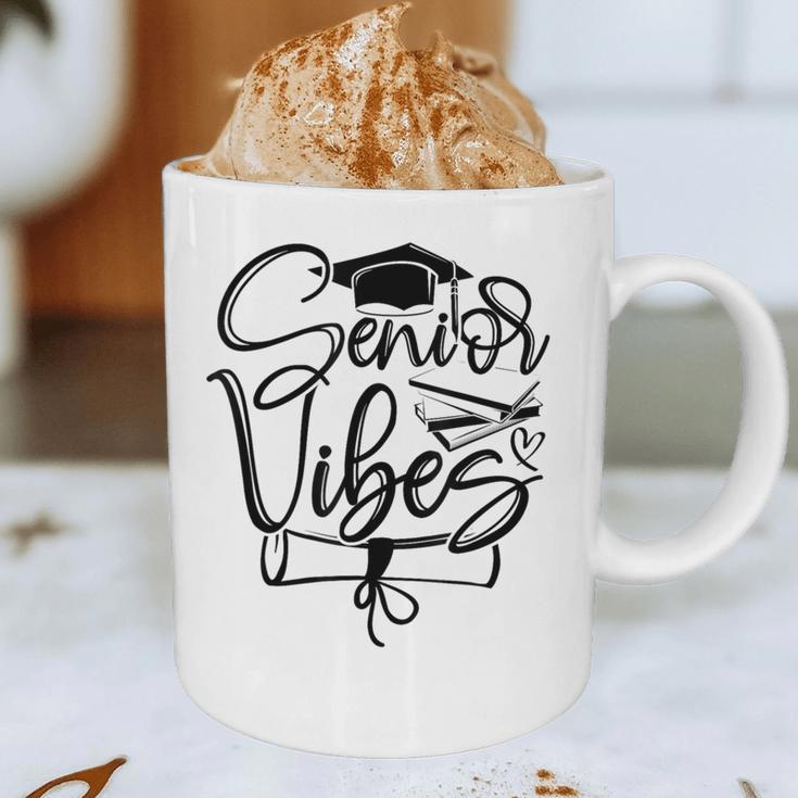 That Says Senior Vibes Graduation Diploma School Spirit Graphic Print Coffee Mug
