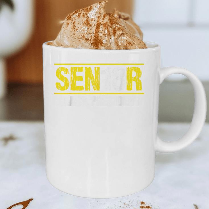 Senior 2018 Class President-School Colors Graduation Graphic Print Coffee Mug