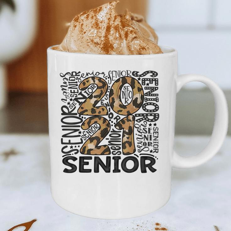 Senior 2021 Grad Class Of 2021 Graduation Leopard Cheetah Graphic Print Coffee Mug