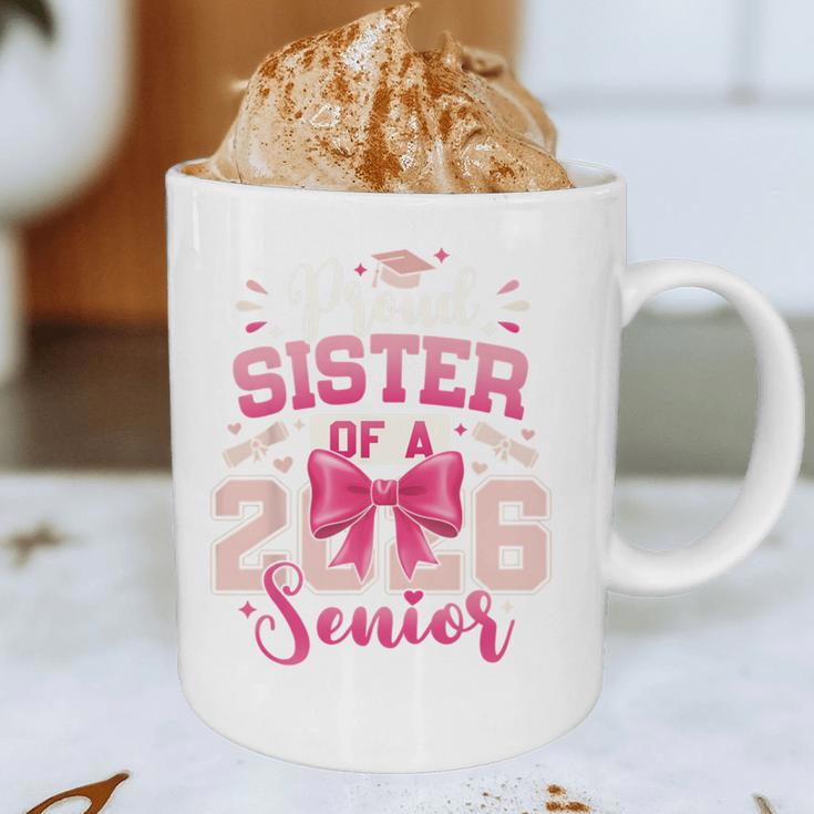 Senior 2026 Class Of 26 Coquette Pink Bow Graduation Sister Graphic Print Coffee Mug