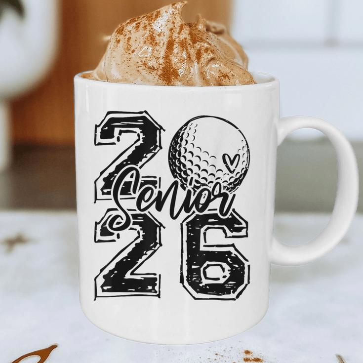 Senior 2026 Golf Player Heart Graduation Girls Teens Graphic Print Coffee Mug
