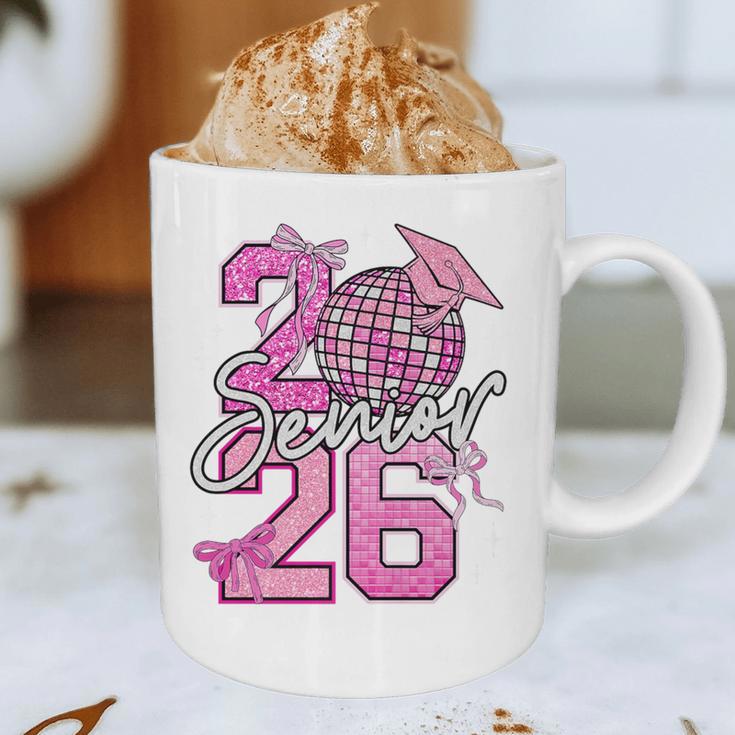 Senior 2026 Graduation Girls Coquette Pink Bow Class Of 2026 Premium Graphic Print Coffee Mug