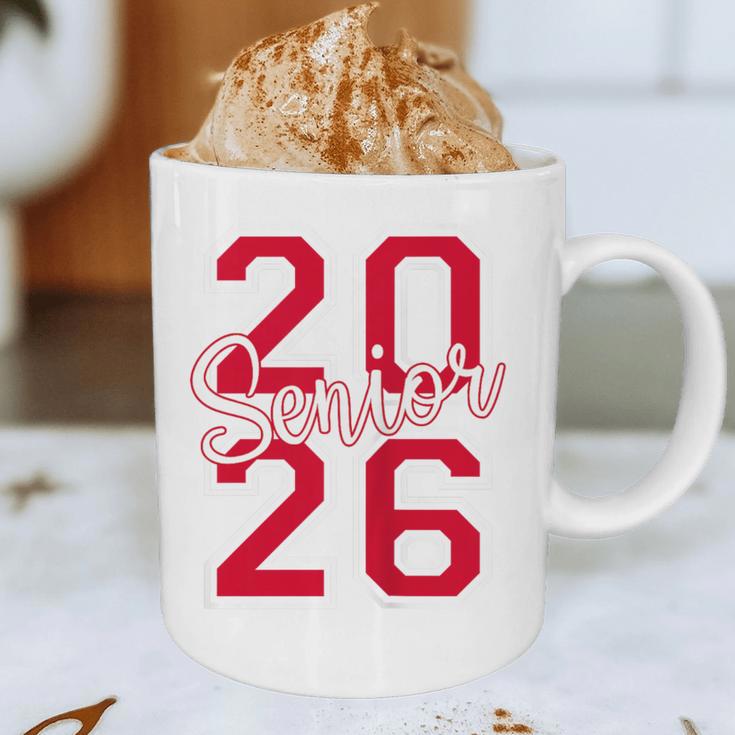 Senior 2026 Graduation Varsity Red Letters On The Back Graphic Print Coffee Mug