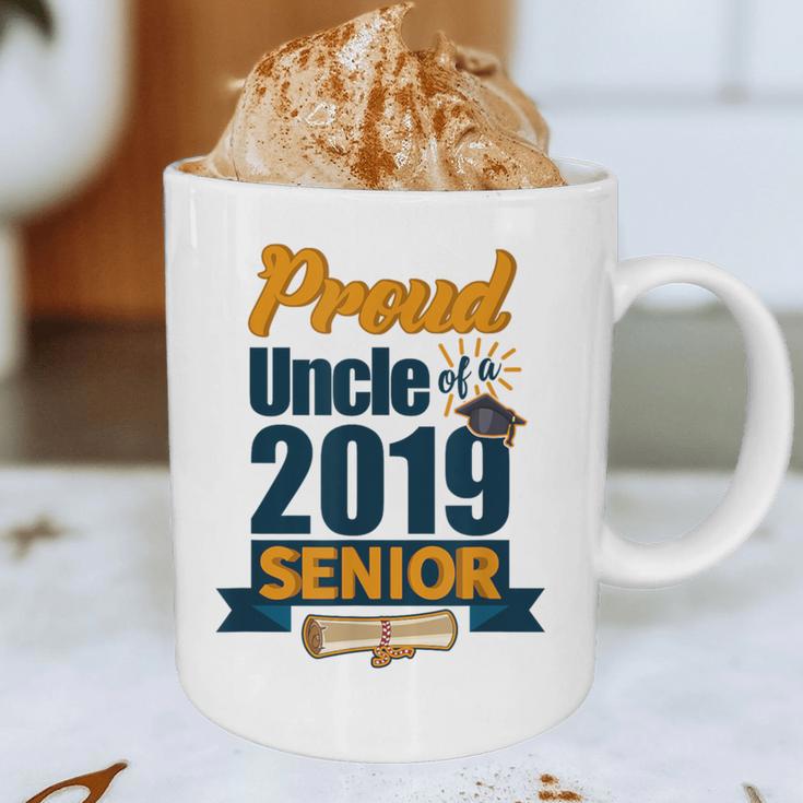 Senior Class Of 2019 Tshirt Graduation School Students Uncle Graphic Print Coffee Mug