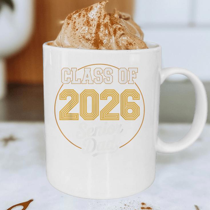 Senior Dad Class Of 2026 Purple Retro Vintage Graduation Graphic Print Coffee Mug
