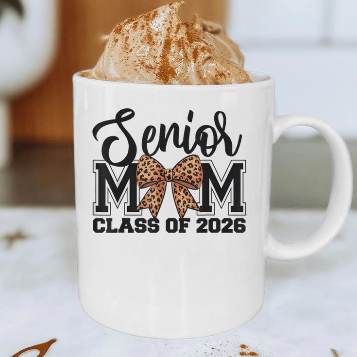 Senior Mom Class Of 2026 Graduation Leopard Coquette Bow Graphic Print Coffee Mug