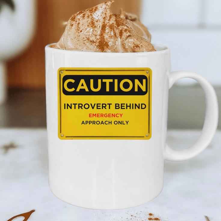 A Simple Yellow Warning Sign For Introvert Graphic Print Coffee Mug A Simple Yellow Warning Sign For Introvert Graphic Print Coffee Mug