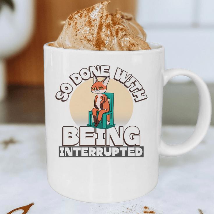 So Done With Being Interrupted Sick And Tired Introvert Premium Tri-Blend Graphic Print Coffee Mug