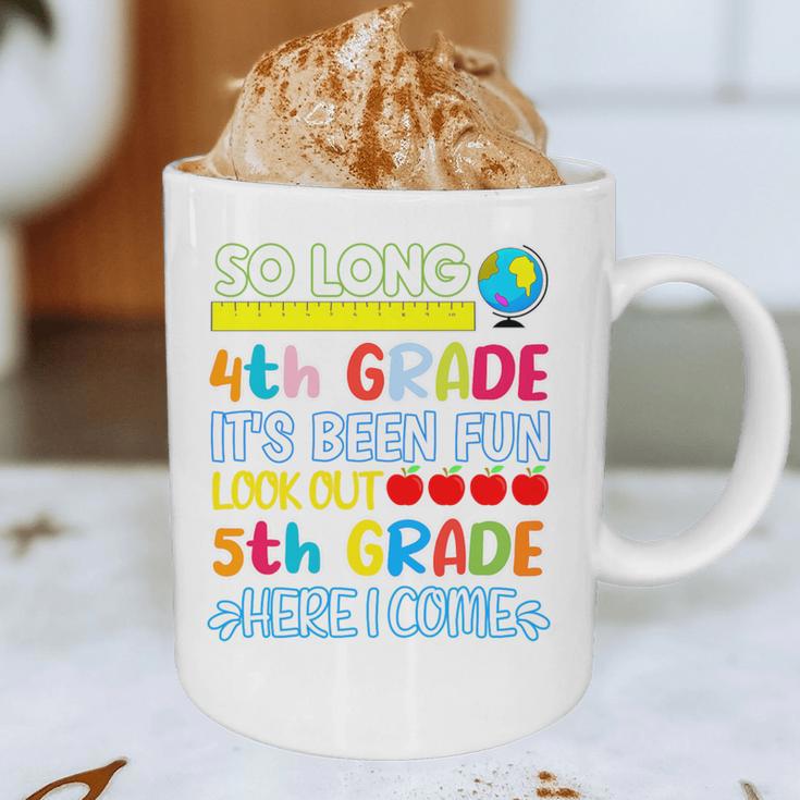 So Long 4th Grade Here I Come Graduation 5th Grade Kids Tee Premium Graphic Print Coffee Mug