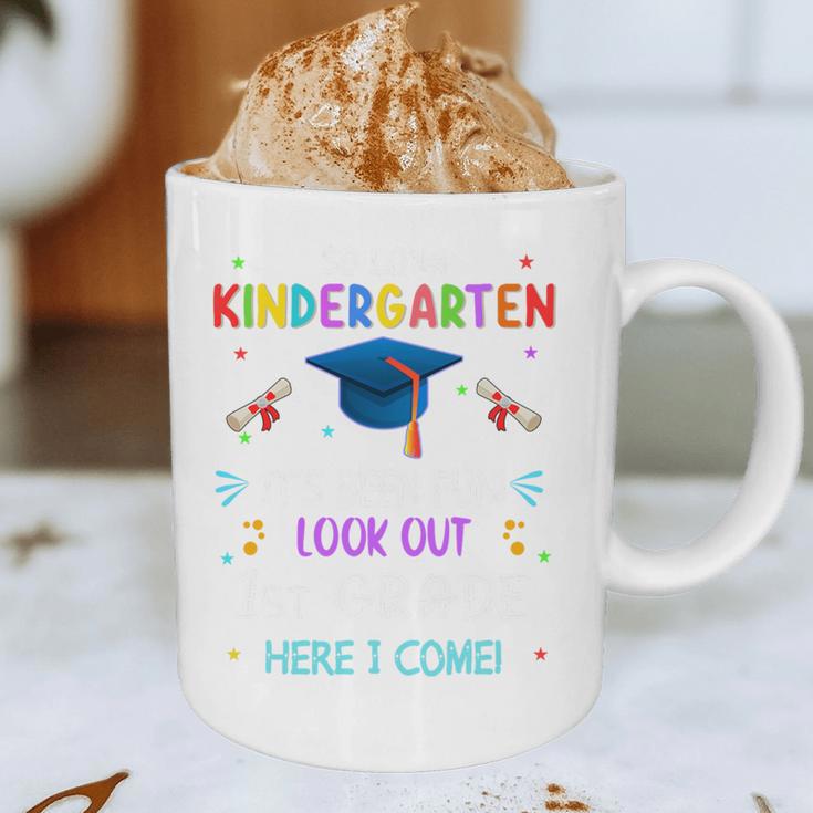 So Long Kindergarten Graduation Look Out 1st Grade 2025 Kids Premium Tri-Blend Graphic Print Coffee Mug