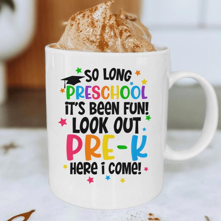 So Long Preschool Pre-K Here I Come Graduation Graphic Print Coffee Mug