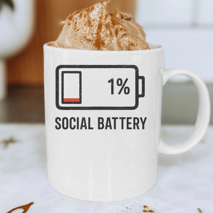 Social Battery 1 Shirt Introvert Anti Social Tee Gif Graphic Print Coffee Mug