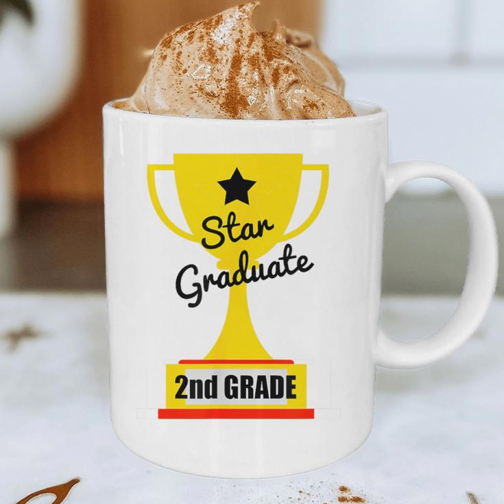Star Graduate Second Grade Graduation Trophy Cup Graphic Print Coffee Mug