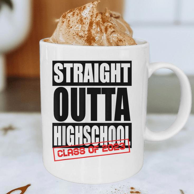 Straight Outta High School Class Of 2023 Graduation Graphic Print Coffee Mug