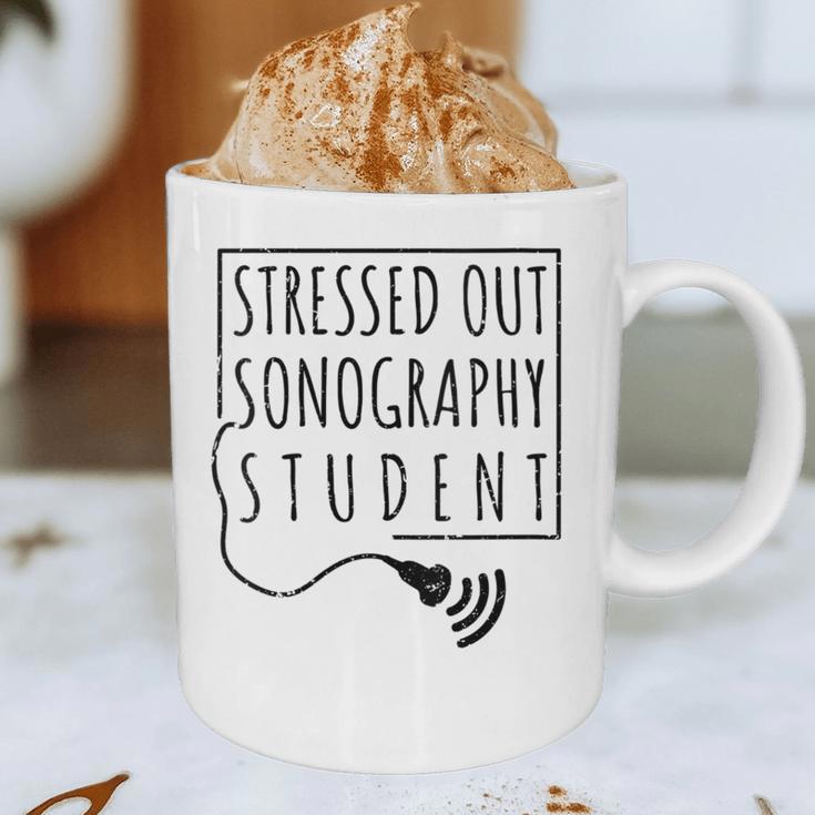 Stressed Sonography Student Ultrasound Tech Graduation Graphic Print Coffee Mug