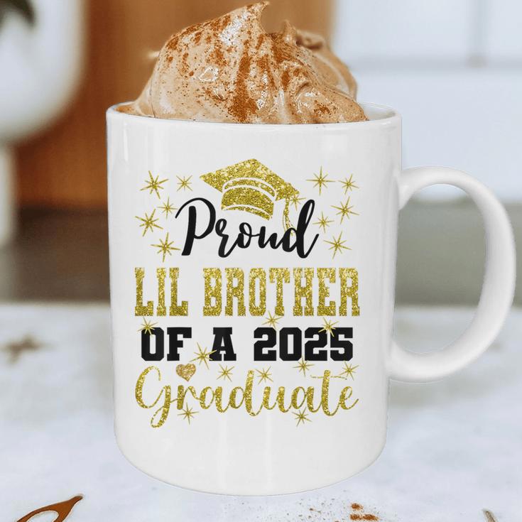 Super Proud Little Brother 2025 Graduate Graduation Family Graphic Print Coffee Mug