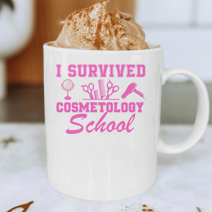 I Survived Cosmetology School Graduation Cosmetology Grad Graphic Print Coffee Mug