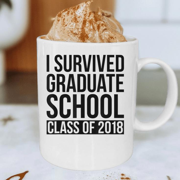 I Survived Graduate School Class Of 2018 Graduation Graphic Print Coffee Mug