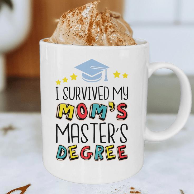 I Survived My Mom's Master's Degree Master Graduation Graphic Print Coffee Mug