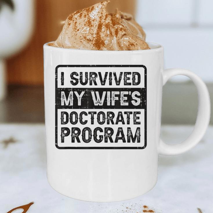 I Survived My Wife's Doctorate Program PhD Graduation Graphic Print Coffee Mug