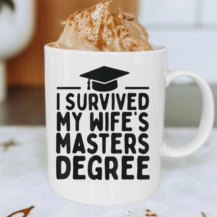 I Survived My Wife's Masters Degree Graduation Class Of 2025 Graphic Print Coffee Mug