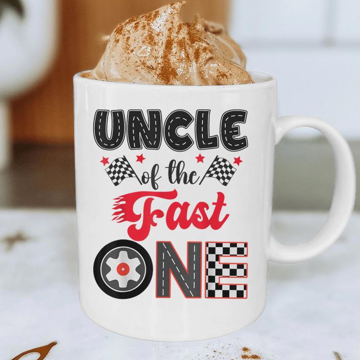 Uncle Of The Fast One Car Racing Dad 1St Birthday Boy Graphic Print Coffee Mug