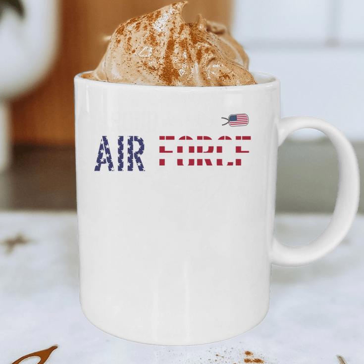 US Flag Proud Air Force Dad Graphic Print Coffee Mug