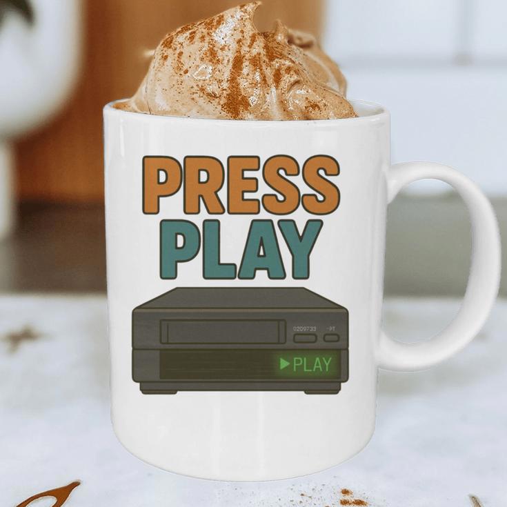 VHS Cassette Retro Analog Nostalgia Theme Graphic Print Coffee Mug