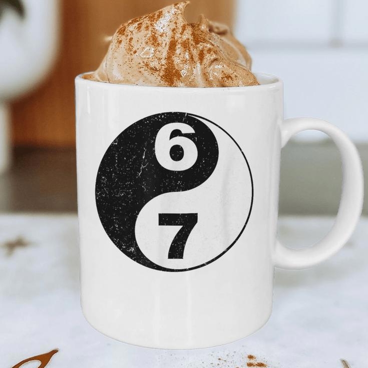 Vintage 6 7 Yin Yang Namaste Six Seven Nostalgia Graphic Print Coffee Mug Vintage 6 7 Yin Yang Namaste Six Seven Nostalgia Graphic Print Coffee Mug