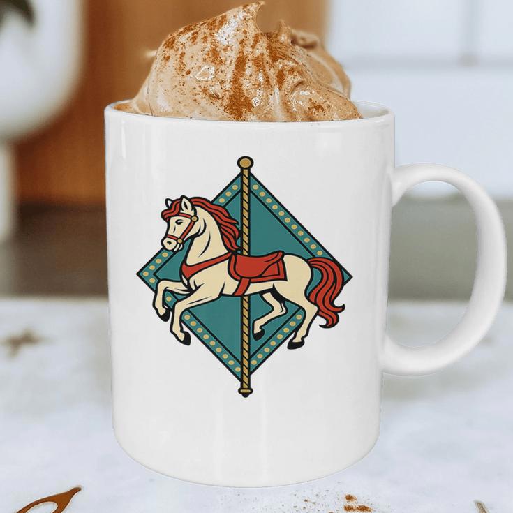 Vintage Carousel Horse Merry Go Round Nostalgia Art Premium Graphic Print Coffee Mug