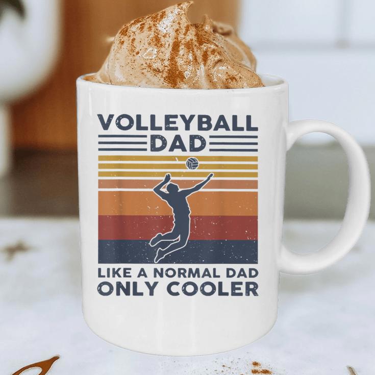 Volleyball Dad Like A Normal Dad Only Cooler Vintage Graphic Print Coffee Mug