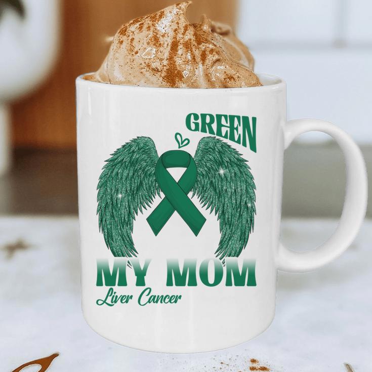I Wear Green In Memory Of My Mom Liver Cancer Awareness Day Graphic Print Coffee Mug I Wear Green In Memory Of My Mom Liver Cancer Awareness Day Graphic Print Coffee Mug