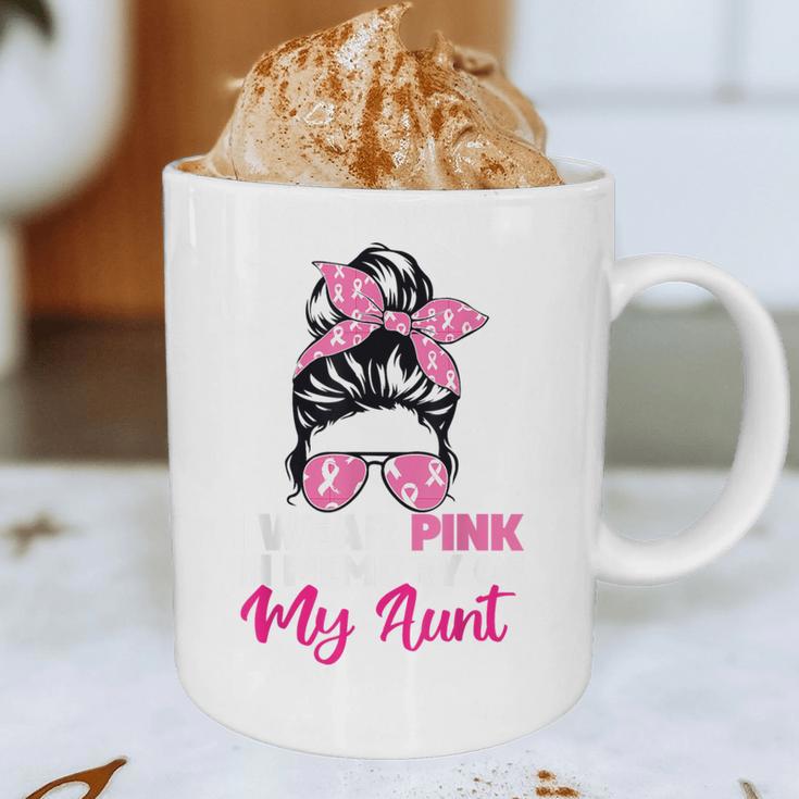 I Wear Pink In Memory Of My Aunt Breast Cancer Awareness Graphic Print Coffee Mug I Wear Pink In Memory Of My Aunt Breast Cancer Awareness Graphic Print Coffee Mug