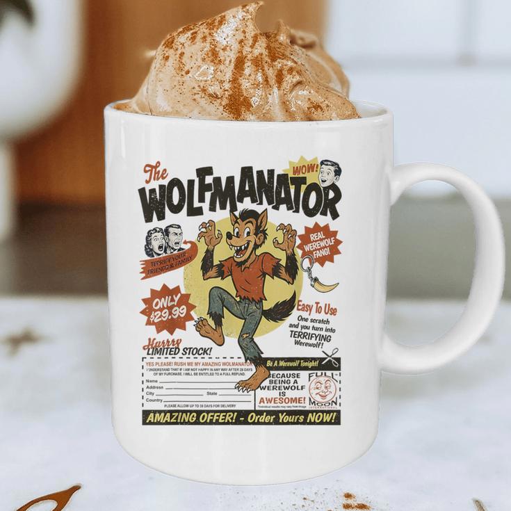 Werewolf Wolfmanator Nostalgia Vintage Halloween Graphic Print Coffee Mug Werewolf Wolfmanator Nostalgia Vintage Halloween Graphic Print Coffee Mug